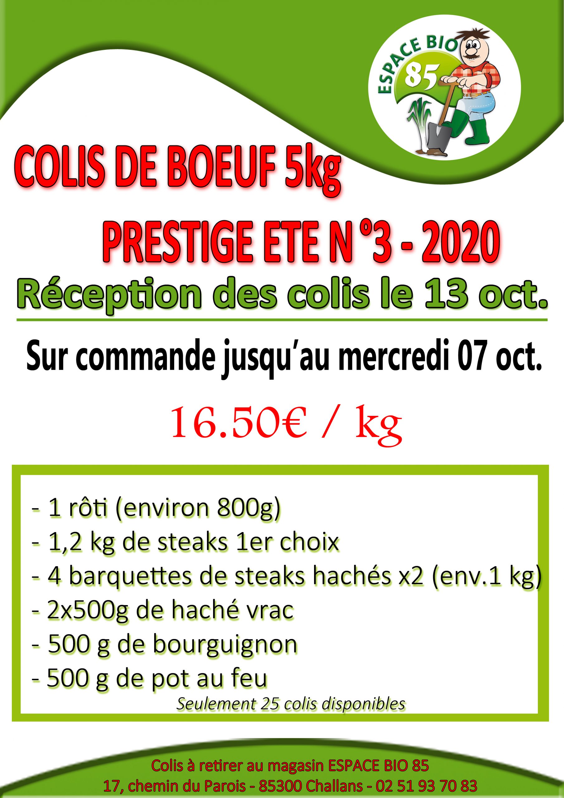 COLIS DE BOEUF BIO